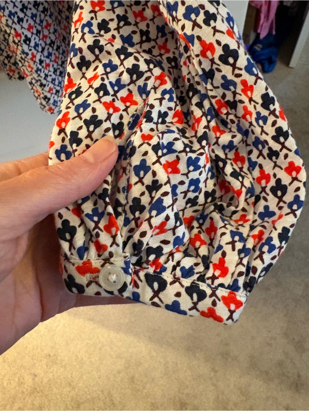 Boden Patterned Button-Front Blouse - Picture 9 of 16
